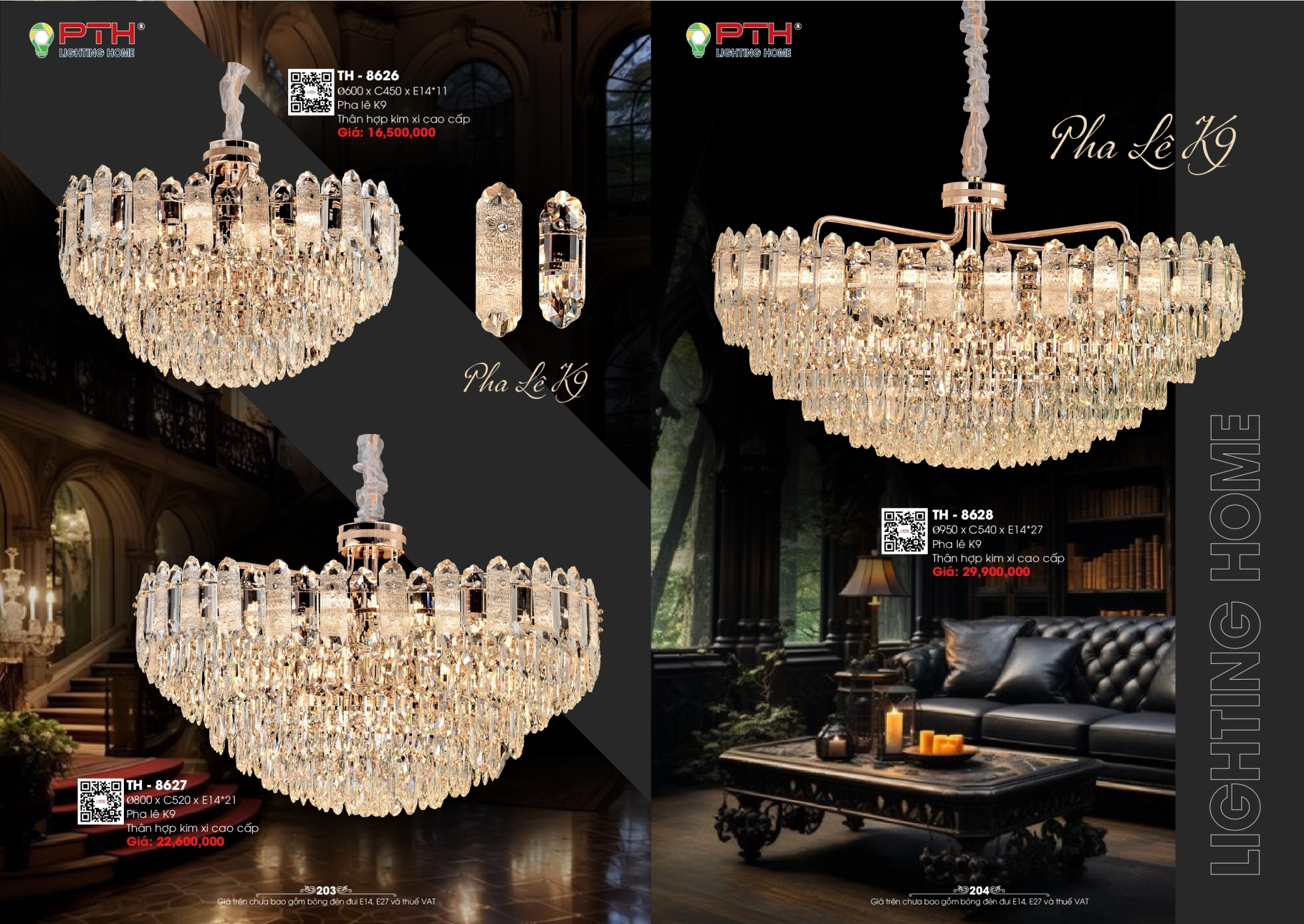 Bảng giá đèn trang trí PTH Lighting Home 2026